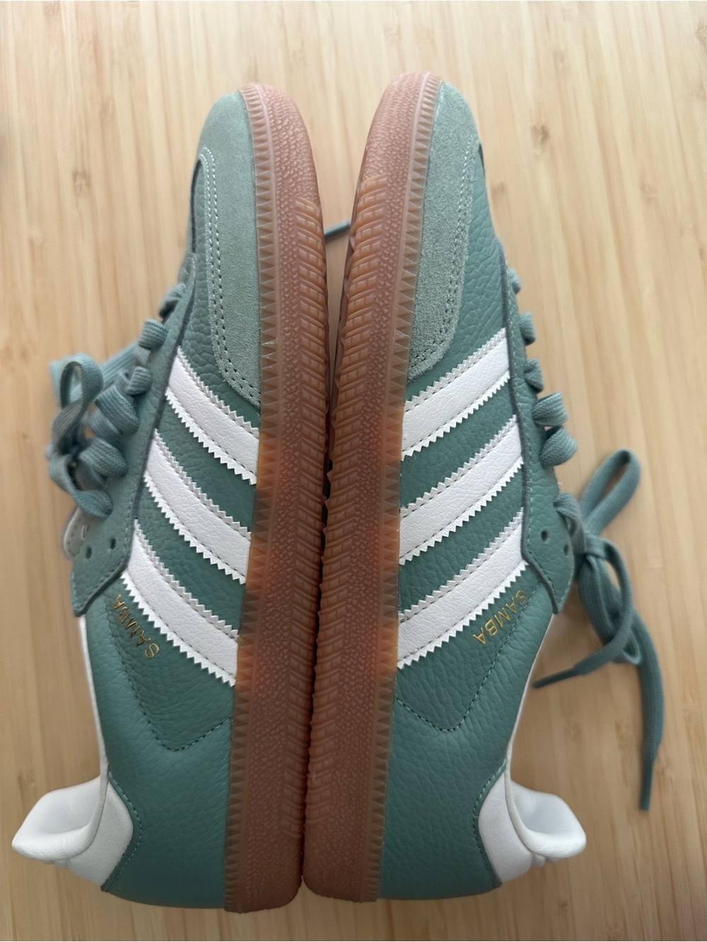 ADIDAS Samba OG in Sage Green with White Stripes - Picture 11 of 14